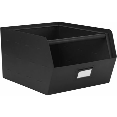 Caja de almacenaje grande Click & Store negra - Arkesto