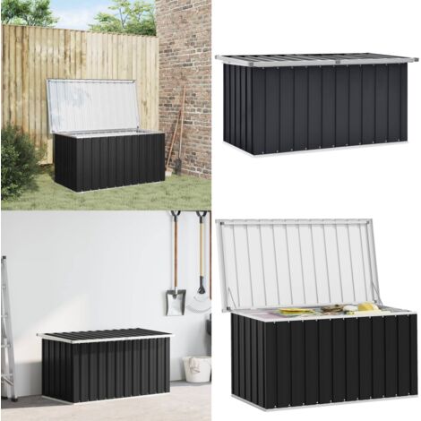 Caja de almacenaje para jardín gris antracita 129x67x65 cm - Almacenamiento exterior - Caja de herramientas