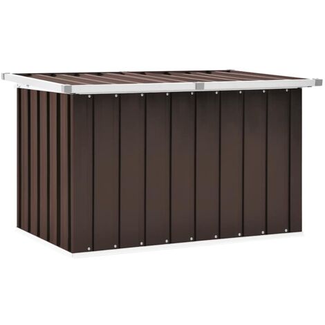 Caja de almacenaje para jardín marrón 109x67x65 cm