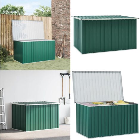 Caja de almacenaje para jardín verde 171x99x93 cm - Caja de almacenamiento exterior - Caja de almacenamiento verde