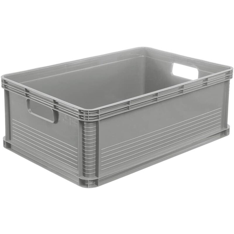 

Caja de almacenaje, Plástico, Gris Claro, 45 l