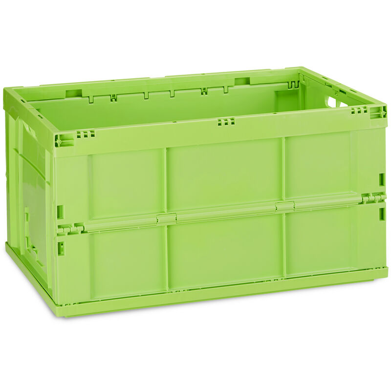 

Caja de Almacenaje Plegable 60 L, Plástico, Verde, 31.5 x 58.5 x 40 cm