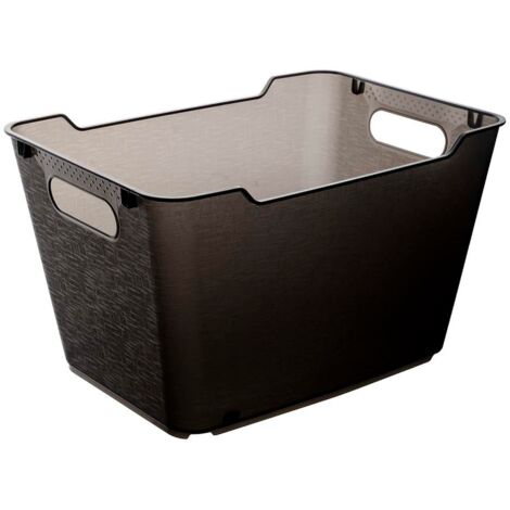 Caja de Almacenaje, Polipropileno, 12 l, Lotta, Gris cristal, 35.5x23.5x20 cm