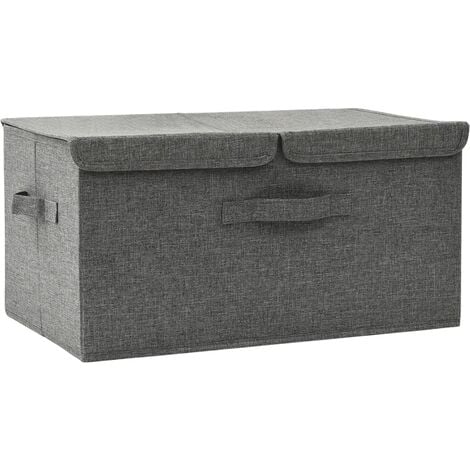 Caja de almacenaje tela gris antracita 50x30x25 cm vidaXL