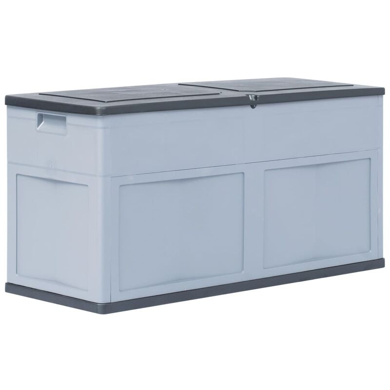 

Caja de almacenamiento 320 L gris y negro