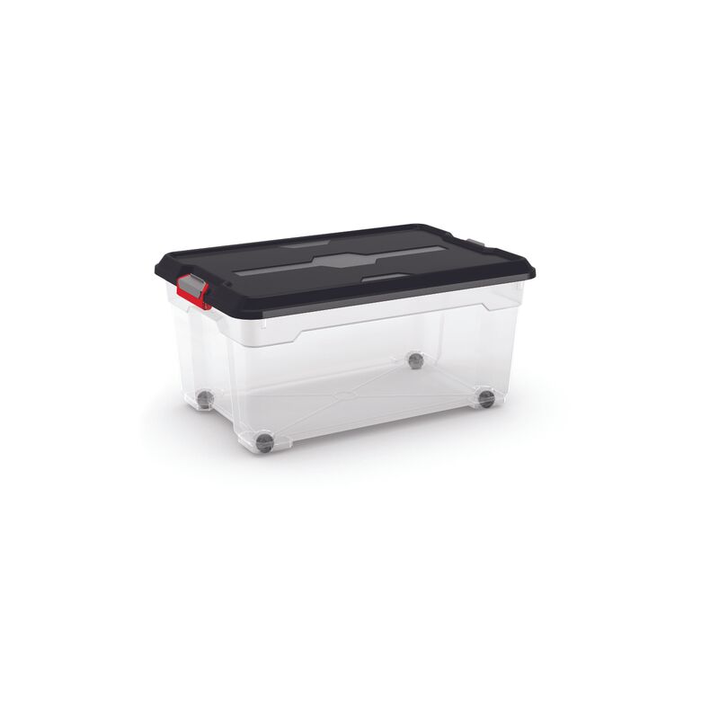 

KIS - Caja de almacenamiento Negro 45L / 'Moover Box XS' Borrar - Transparent / noir