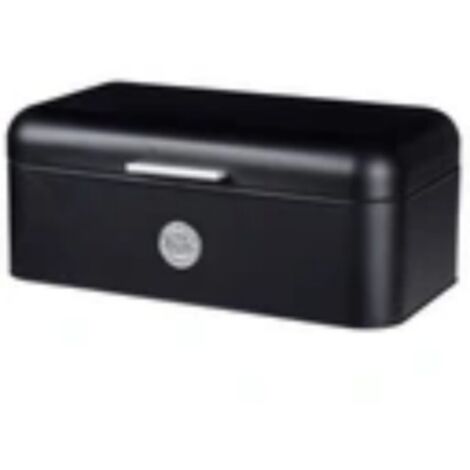 Caja de almacenamiento de 40 x 20 cm para pan fresco, no se seca, es resistente a la humedad, resistente al moho y fácil de limpiar, color negro