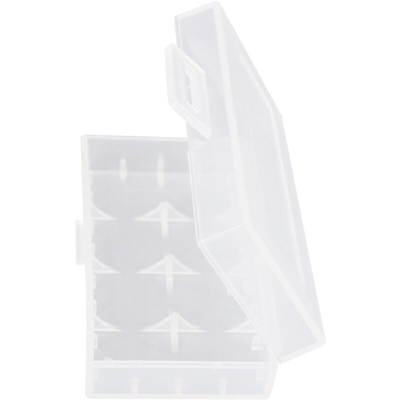 

Caja de almacenamiento de bateria transparente 18650 de 1 pieza, contenedor de alta calidad, soporte de bateria de plastico duradero con tapa para 2