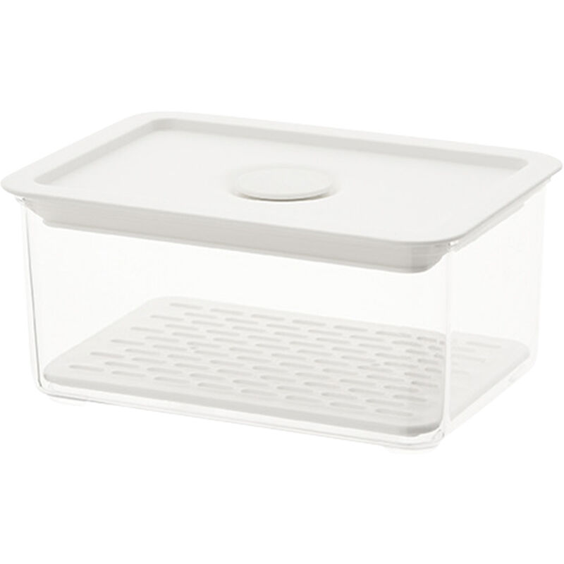 

Caja de almacenamiento de frutas y verduras frescas Transparente Contenedores de almacenamiento Refrigerador Recipiente de despensa apilable para