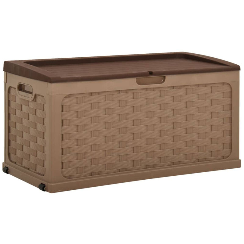 

Caja de almacenamiento de jardin 335 L PP mocha chocolate