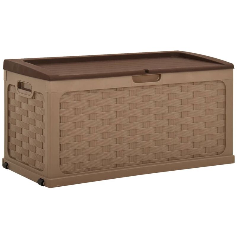 

Caja de almacenamiento de jardín 335 L PP mocha chocolate