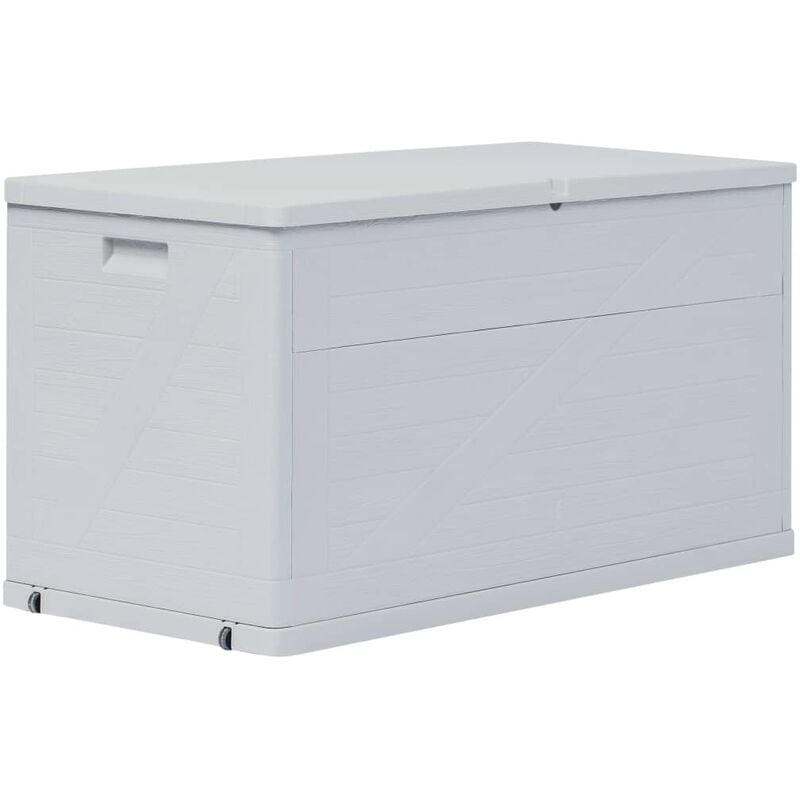 

Caja de almacenamiento de jardín 420 L gris claro