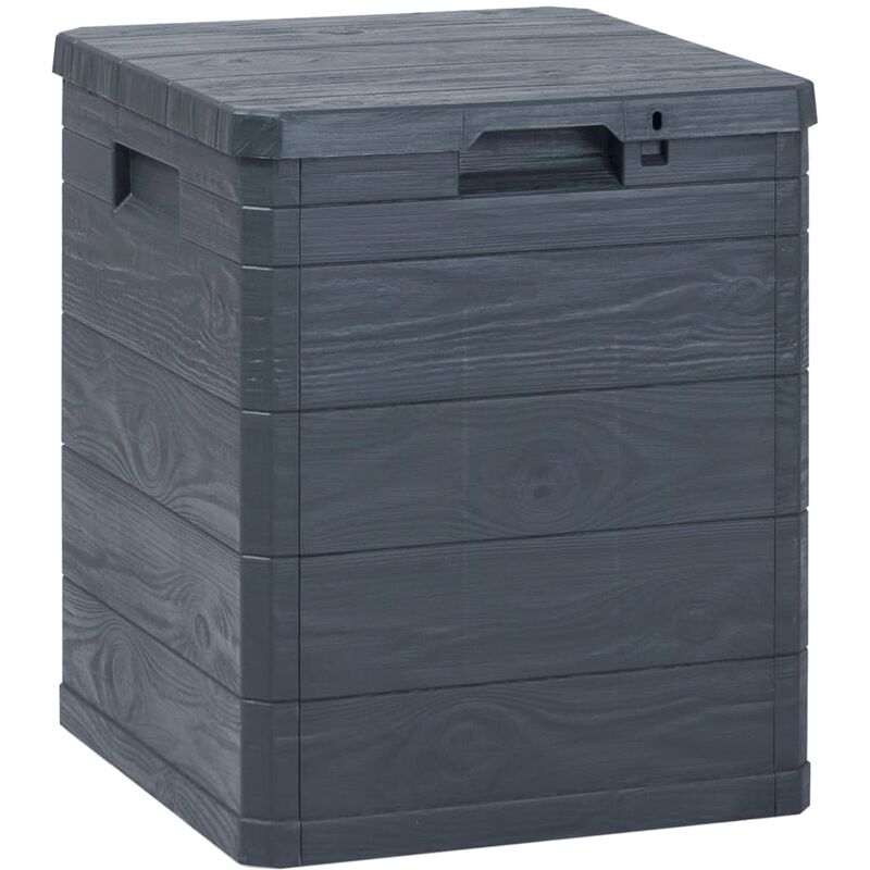 

Caja de almacenamiento de jardín 90 L gris antracita