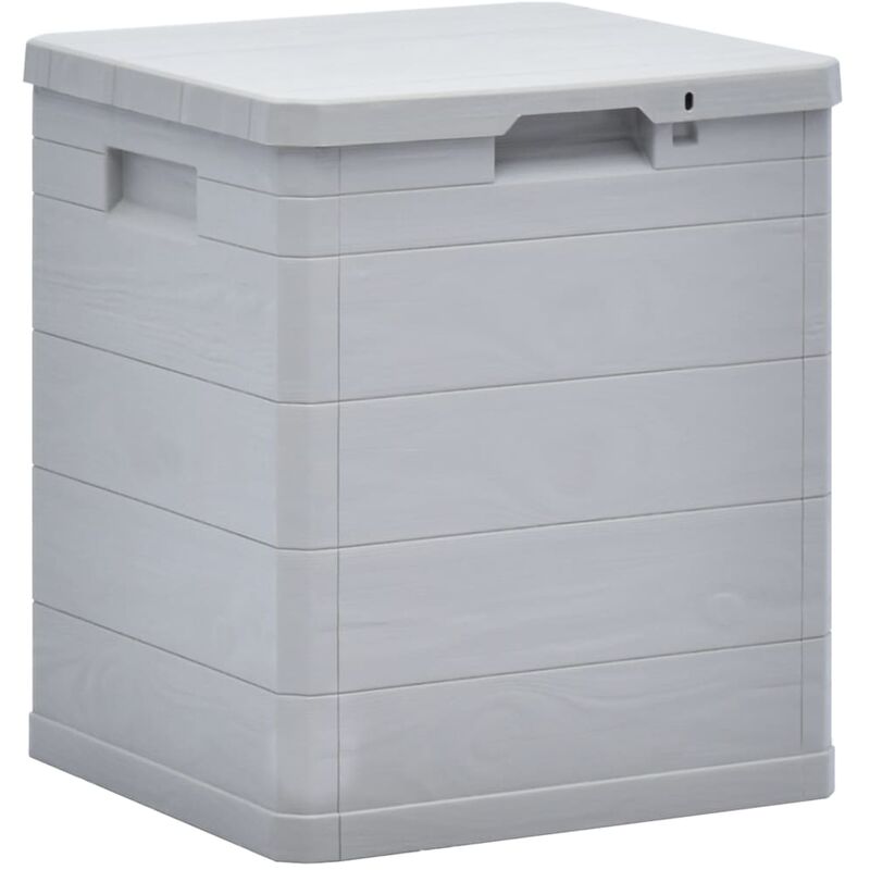 

Caja de almacenamiento de jardín 90 L gris claro