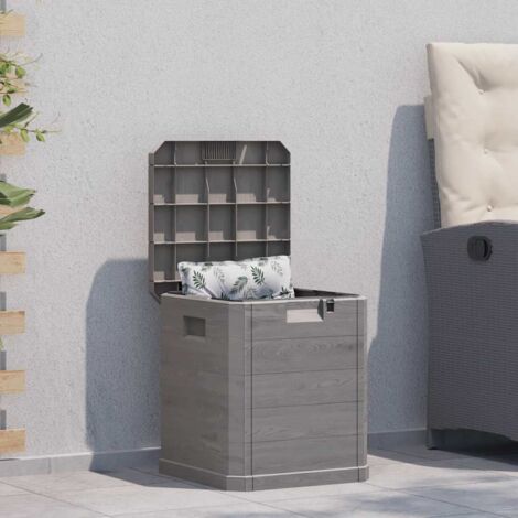 Caja de almacenamiento de jardín 90 L marrón