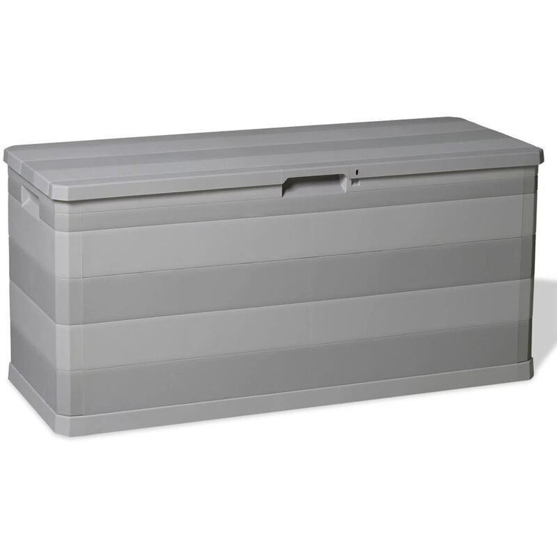 

Caja de almacenamiento de jardin gris 117x45x56 cm