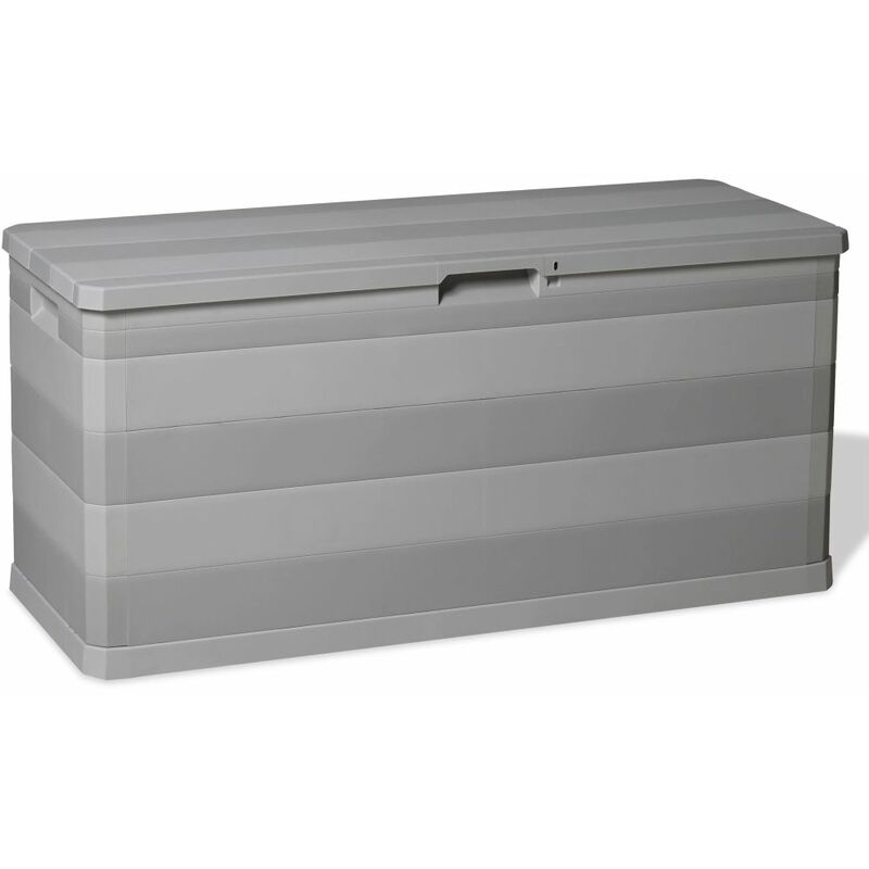 

Caja de almacenamiento de jardín gris 117x45x56 cm
