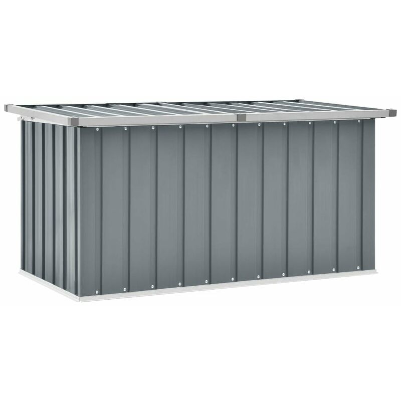 

Caja de almacenamiento de jardin gris 129x67x65 cm