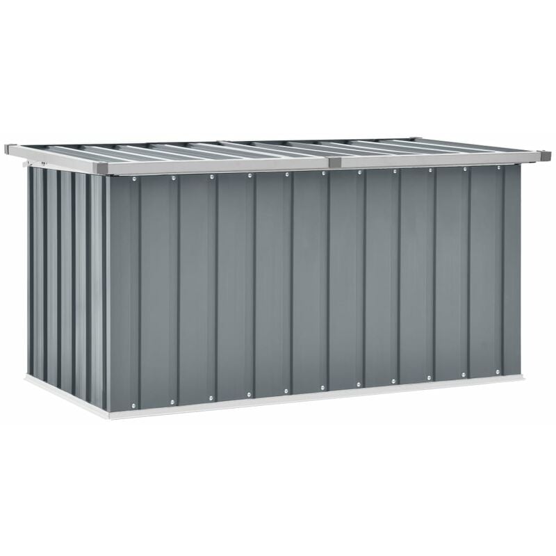 

Caja de almacenamiento de jardín gris 129x67x65 cm