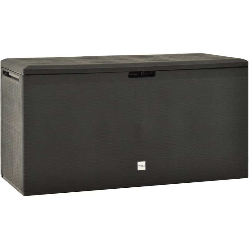 

Caja de almacenamiento de jardín gris antracita 114x47x60 cm