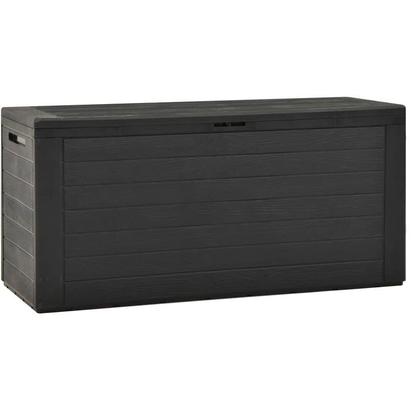 

Caja de almacenamiento de jardín gris antracita 116x44x55 cm