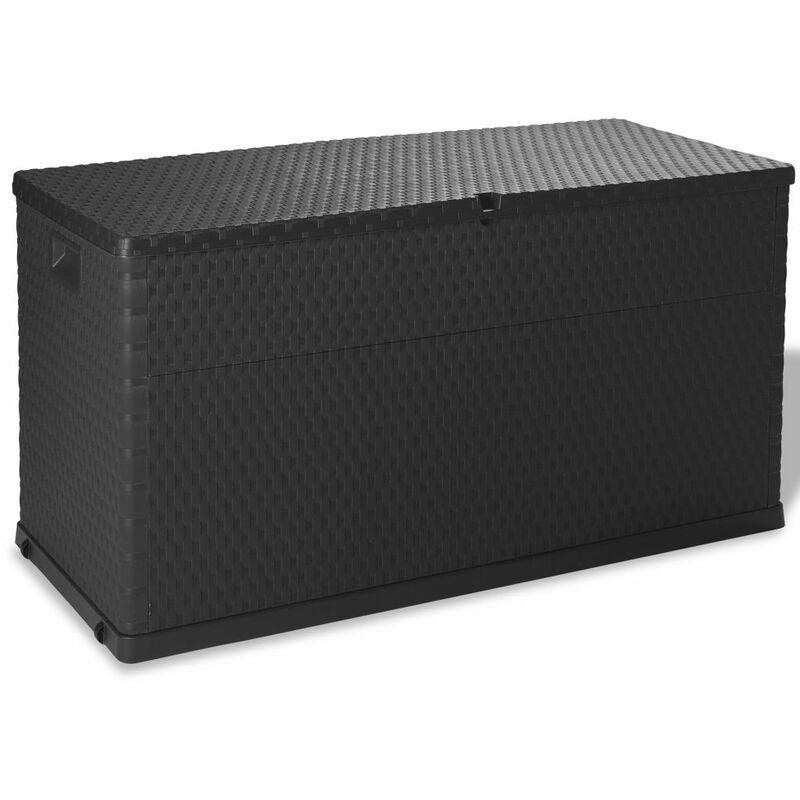 

Caja de almacenamiento de jardín gris antracita 120x56x63 cm