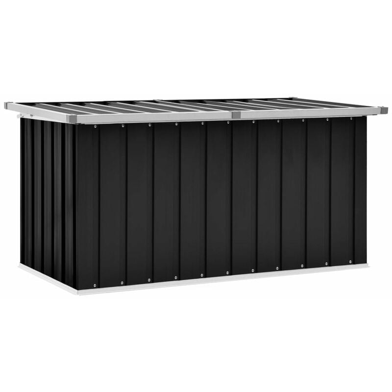 

Caja de almacenamiento de jardin gris antracita 129x67x65 cm