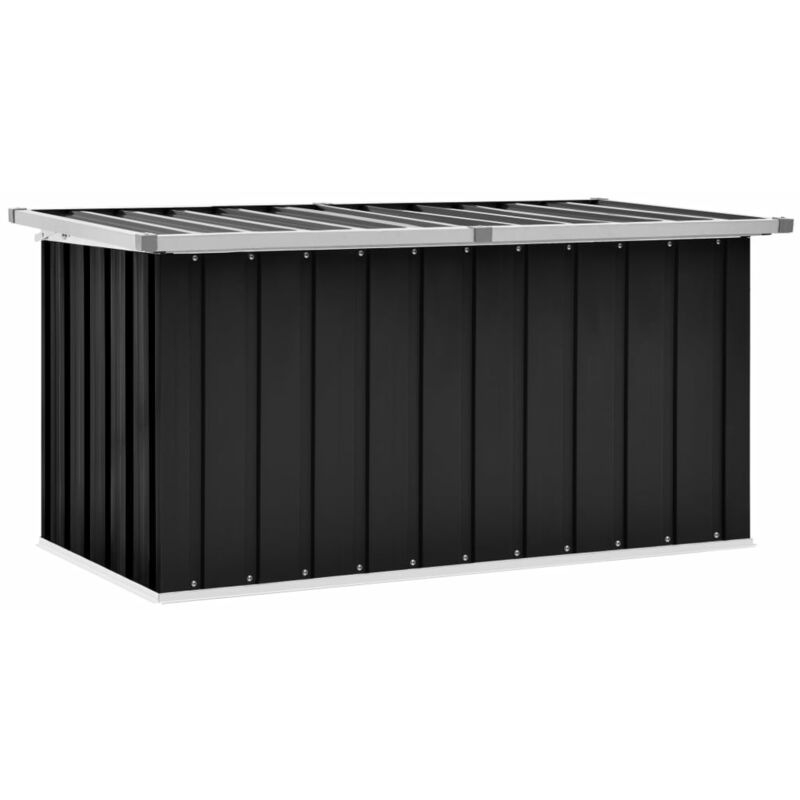 

Caja de almacenamiento de jardin gris antracita 129x67x65 cm