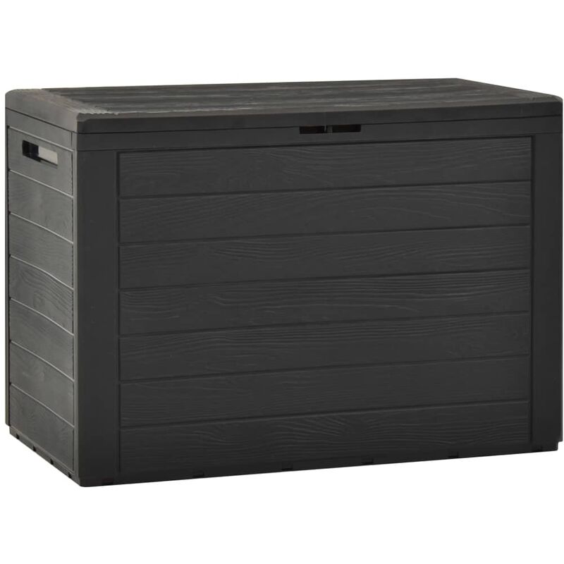 

Caja de almacenamiento de jardín gris antracita 78x44x55 cm