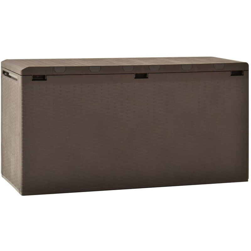 

Caja de almacenamiento de jardin marron 114x47x60 cm