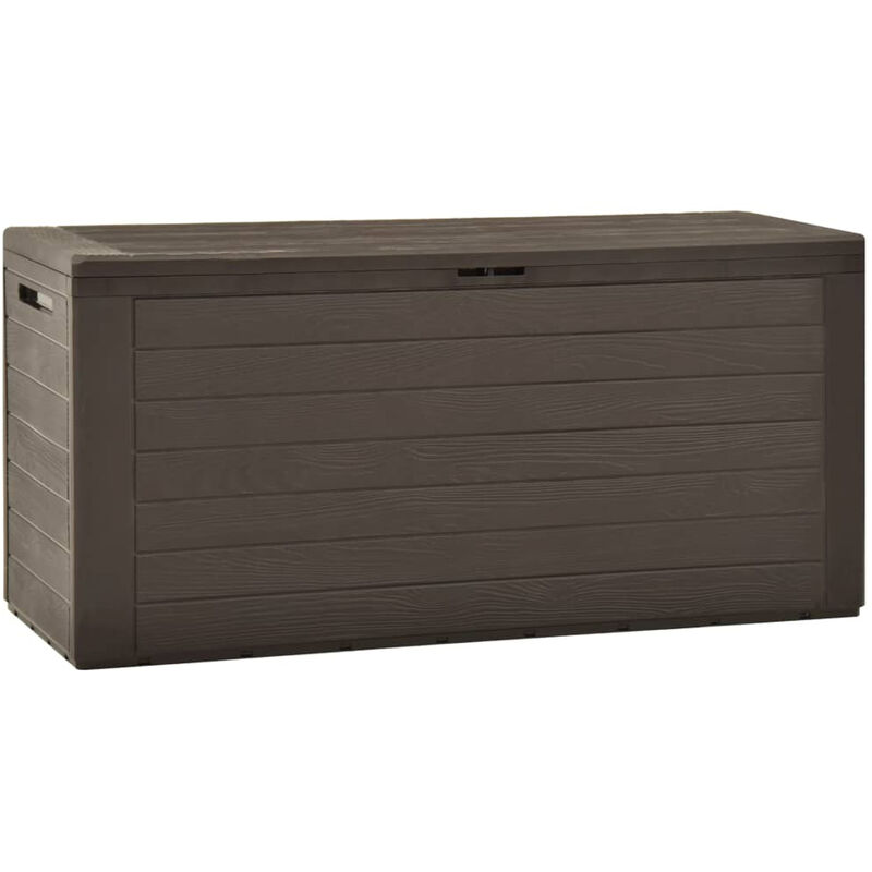 

Caja de almacenamiento de jardin marron 116x44x55 cm