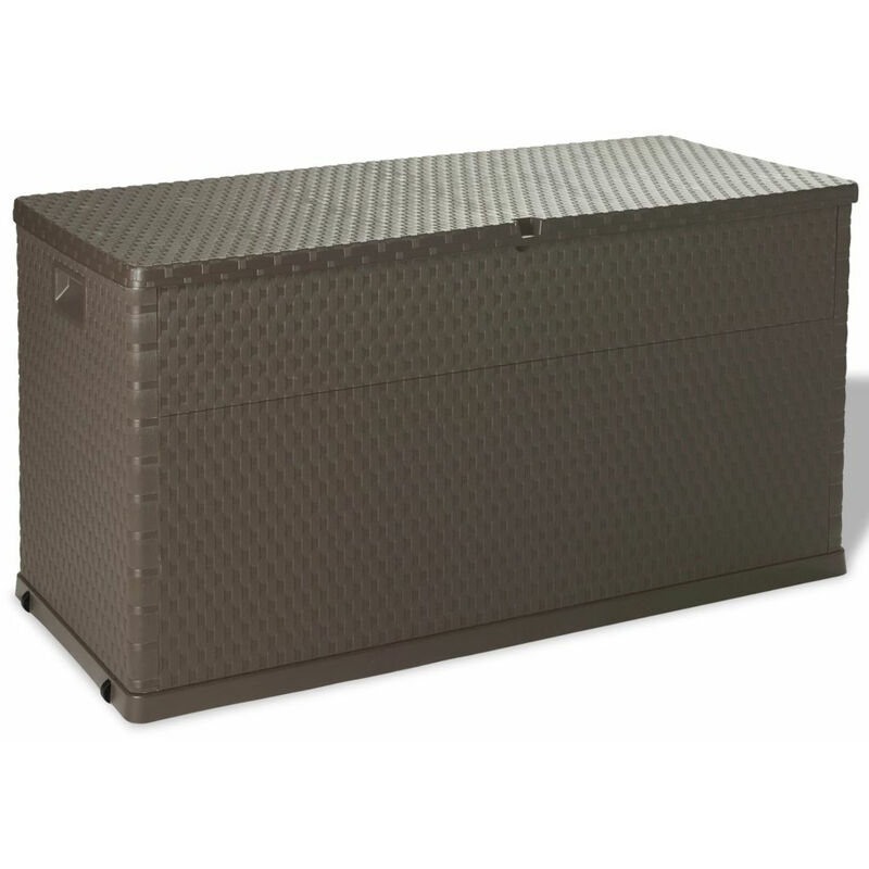 

Caja de almacenamiento de jardin marron 120x56x63 cm