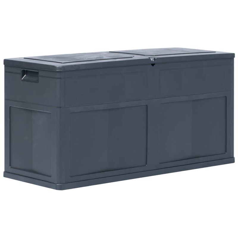 

Caja de almacenamiento de jardín 320 L negro - Negro