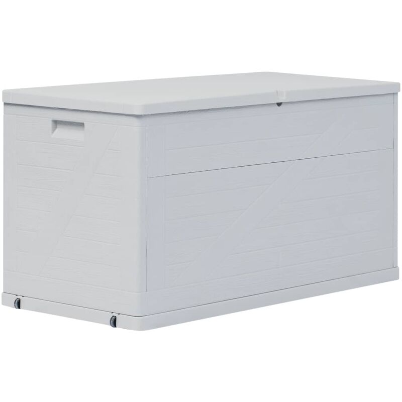 

Caja de almacenamiento de jardín 420 L gris claro - Gris