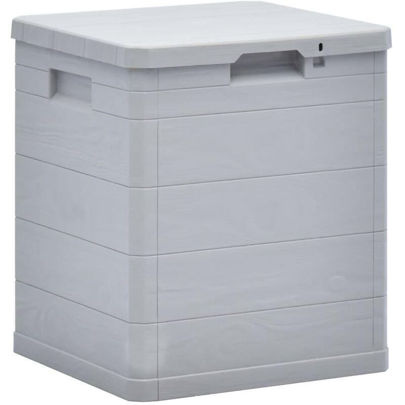 

Caja de almacenamiento de jardín 90 L gris claro - Gris