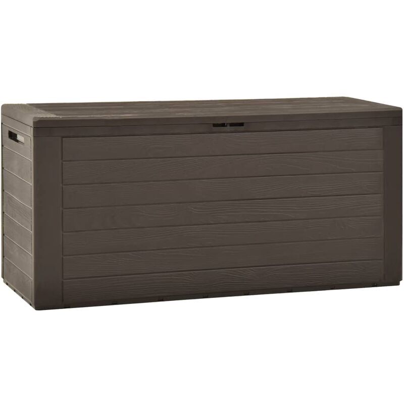 

Caja de almacenamiento de jardín marrón 116x44x55 cm - Marrón