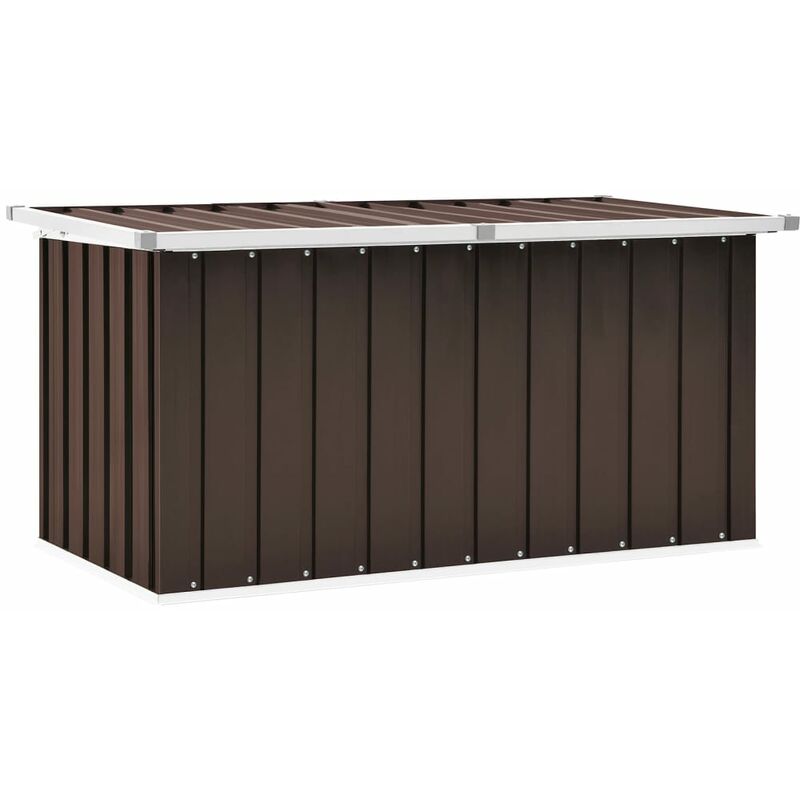 

Caja de almacenamiento de jardín marrón 129x67x65 cm - Marrón