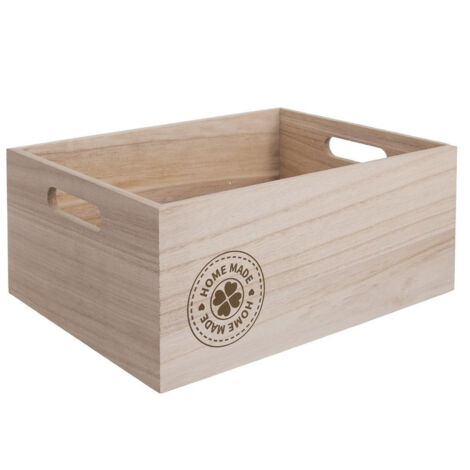 Caja de almacenamiento de madera hecha en casa, 31 x 21 x 13 cm