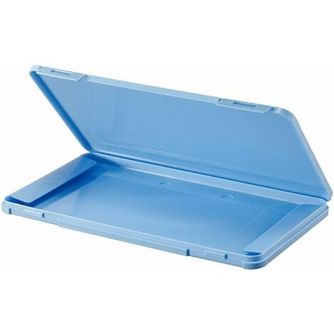 Caja De Almacenamiento De Máscara Desechable Portátil MINKUROW, Caja De Limpieza A Prueba De Polvo Y Humedad, Caja De Almacenamiento De Algodón Filtrado (Azul)