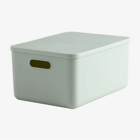 Caja de almacenamiento de polipropileno de 21,5 cm x 35-24,9 cm – Duradera y fácil de limpiar – Para guardar ropa, material de oficina, juguetes