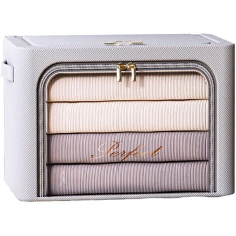 Caja de almacenamiento de ropa, canasta plegable de tela para el hogar, caja de almacenamiento de ropa y colchas, caja de almacenamiento de artefactos (24L, 72L, 110L) A, 60  42  40 cm