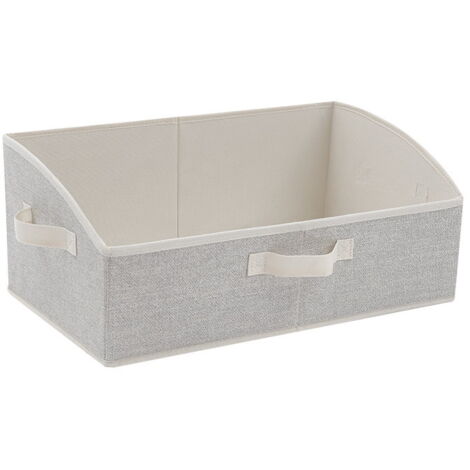 Caja de almacenamiento de tela, 1 cesta de almacenamiento, cubo de almacenamiento de tela plegable grande y abierto con asa, utilizado para ropa, juguetes, libros, armarios.