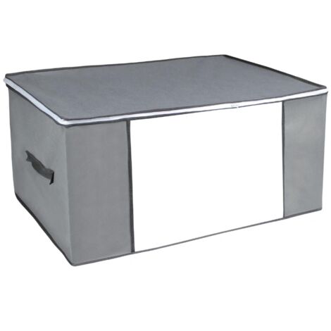 Caja de almacenamiento de tela de gran capacidad con tapa, a prueba de polvo, antimanchas y fácil de limpiar, adecuada para guardar ropa y ropa de cama, 45x45x20cm
