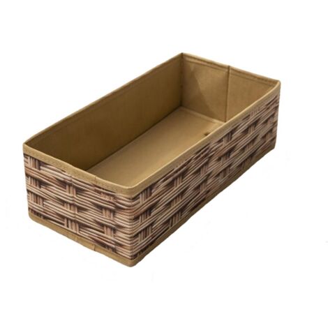 Caja de almacenamiento de tela plegable, caja de almacenamiento de ropa interior y calcetines, 321610 cm