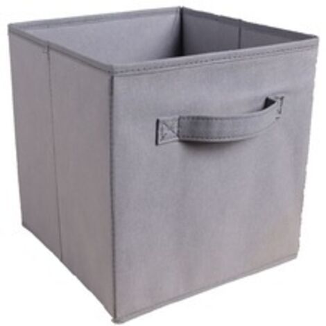 Caja de almacenamiento de tela plegable y organizador de cajones para armario y juguetes, multifuncional, color gris