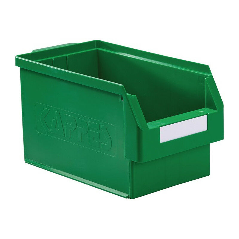 

Caja de almacenamiento frontal abierta L350xW200xH200mm PE verde KAPPES