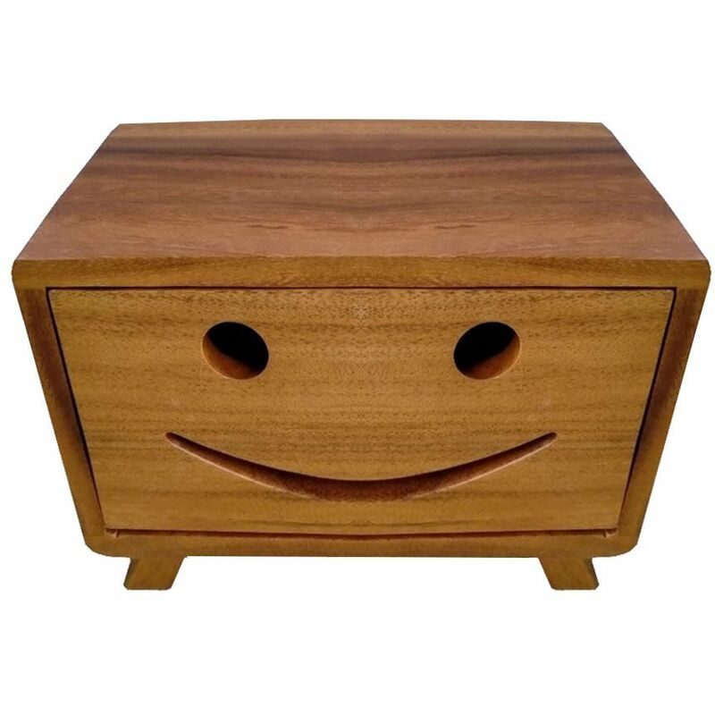 

Caja de almacenamiento Joyero Madera Suar Smiley Salón Deco