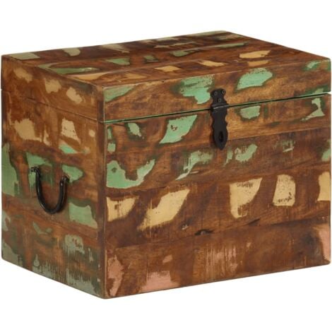 Caja de almacenamiento madera maciza reciclada vidaXL