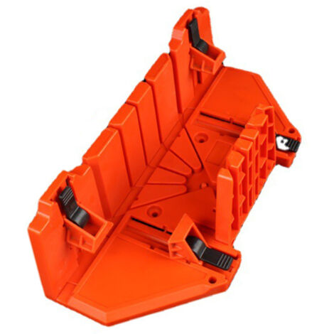 Caja de almacenamiento multifuncional de ABS para sierra ingletadora, 22,5°/45°/90°, con sistema de montaje para carpintería.
