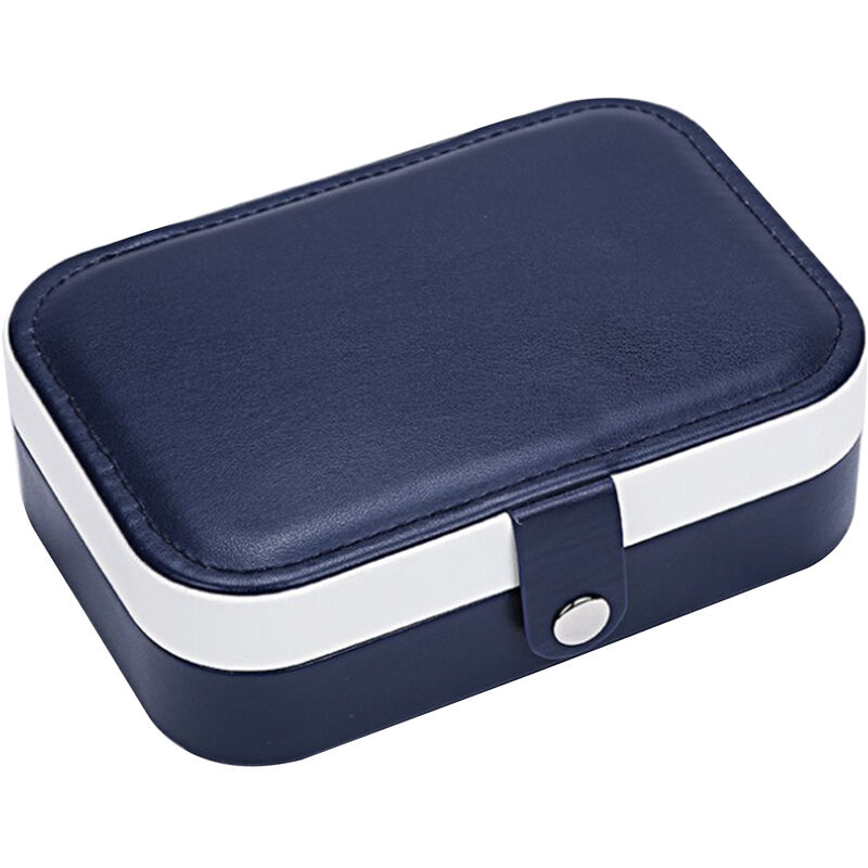 

Caja de almacenamiento multifuncional de los ornamentos del joyero para el collar del pendiente de los anillos,Azul